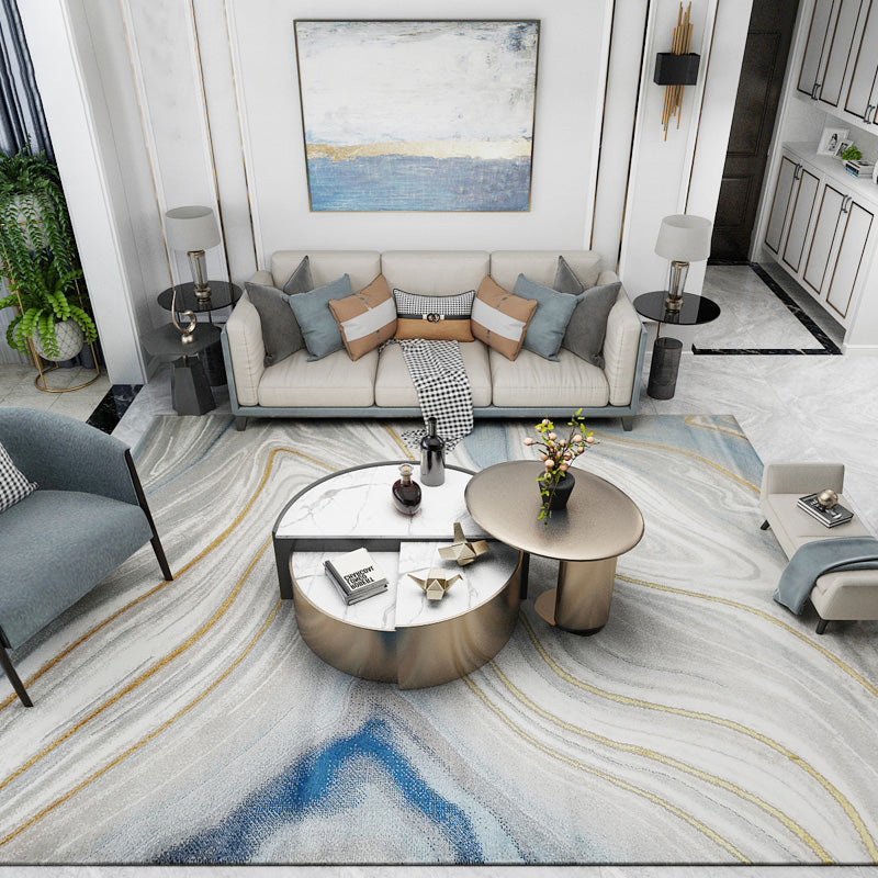 Minimalist Living Room Rug Multi-Color Oriental Pattern Area Carpet Synthetics Pet Friendly Easy Care Rug Clearhalo 'Area Rug' 'Modern' 'Rugs' Rug' 2227065