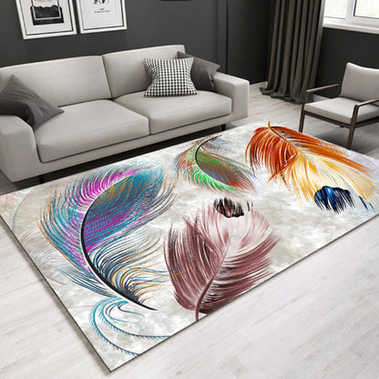 Modern Plant Printed Rug Multi-Color Polypropylene Area Rug Pet Friendly Machine Washable Carpet for Room - Clearhalo - 'Area Rug' - 'Rug' - 2238400