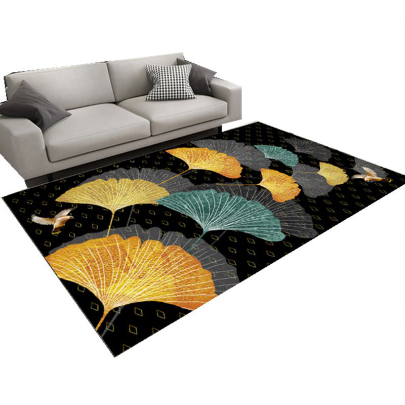 Modern Plant Printed Rug Multi-Color Polypropylene Area Rug Pet Friendly Machine Washable Carpet for Room - Clearhalo - 'Area Rug' - 'Rug' - 2238404