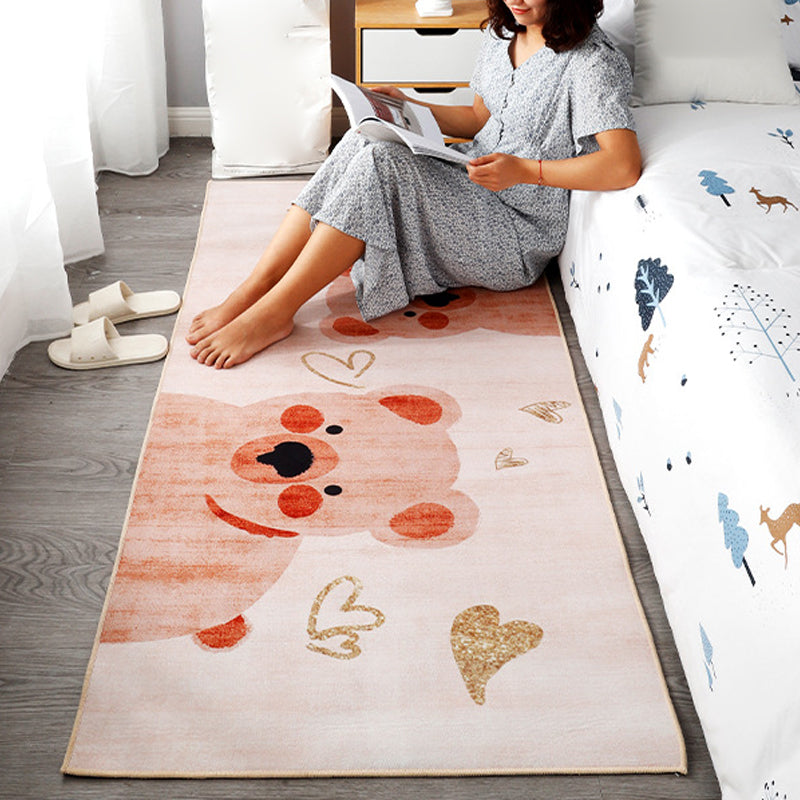 Cute Kids Room Rug Multi Colored Animal Printed Area Rug Polypropylene Non-Slip Backing Easy Care - view 3