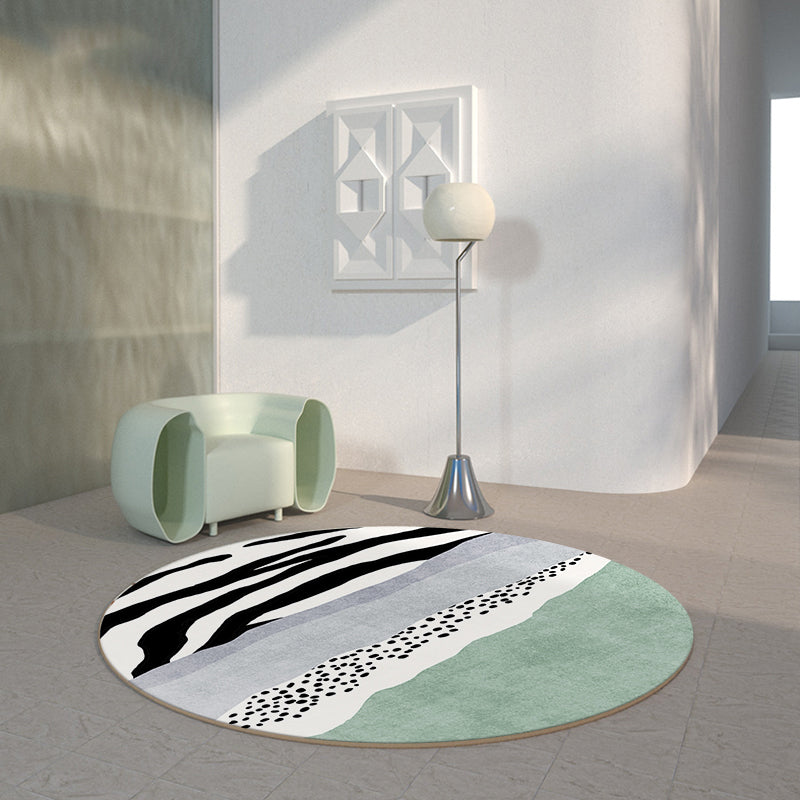 Luxury Living Room Rug Multi Colored Color Block Area Carpet Polypropylene Non-Slip Pet Friendly Rug - Clearhalo - 'Area Rug' - 'Rug' - 2242100