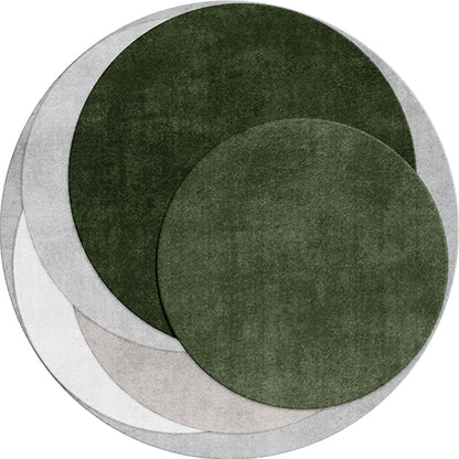 Luxury Living Room Rug Multi Colored Color Block Area Carpet Polypropylene Non-Slip Pet Friendly Rug - Army Green - Clearhalo - 'Area Rug' - 'Rug' - 2242113