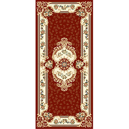 Multi Colored Western Rug Polyster Floral Printed Indoor Rug Pet Friendly Easy Care Washable Carpet for Bedroom Red Clearhalo 'Area Rug' 'Rugs' 'Vintage' Rug' 2242765