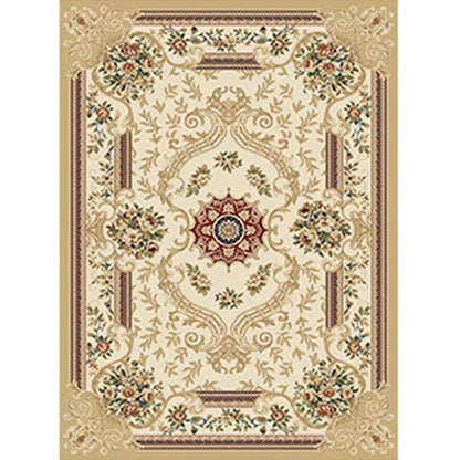 Multi Colored Western Rug Polyster Floral Printed Indoor Rug Pet Friendly Easy Care Washable Carpet for Bedroom Beige 5'3" x 7'7" Clearhalo 'Area Rug' 'Rugs' 'Vintage' Rug' 2242768