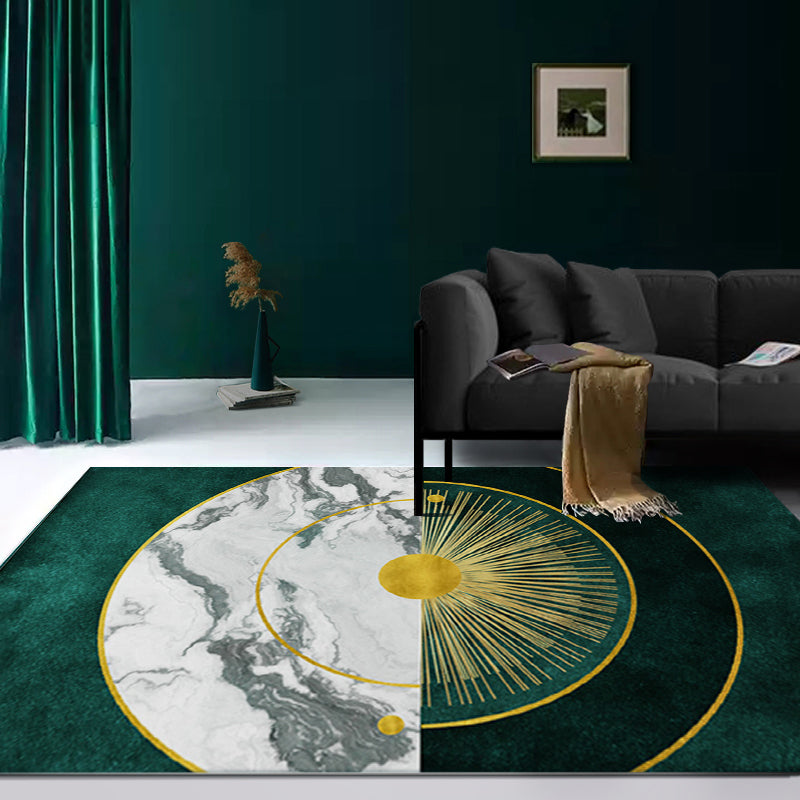Simple Geometric Print Rug Multi Colored Synthetics Anti-Slip Machine Washable Area Carpet for Parlor Gray-Green Clearhalo 'Area Rug' 'Rug' 2245300