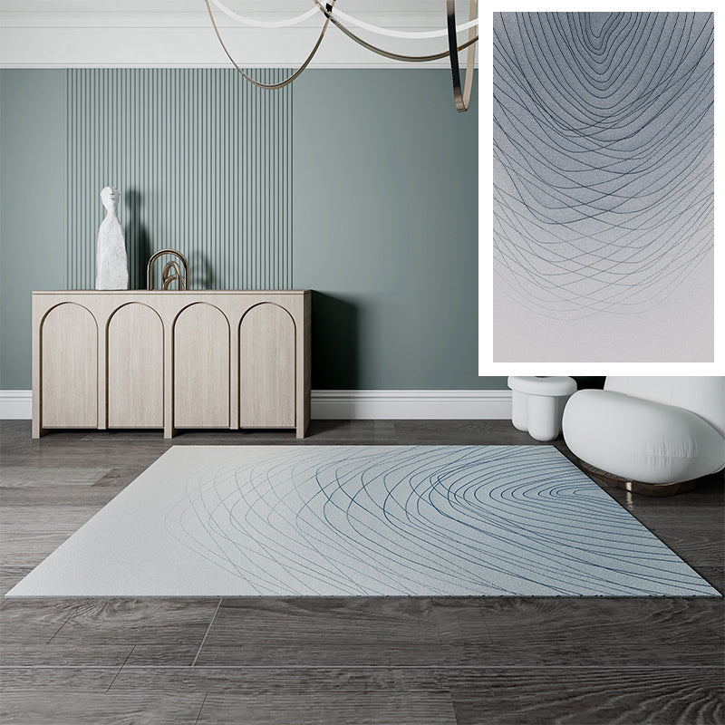Calming Geo Print Rug Multi Color Polyster Area Carpet Non-Slip Machine Washable Indoor Rug for Decoration