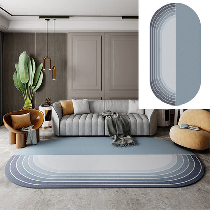 Calming Geo Print Rug Multi Color Polyster Area Carpet Non-Slip Machine Washable Indoor Rug for Decoration