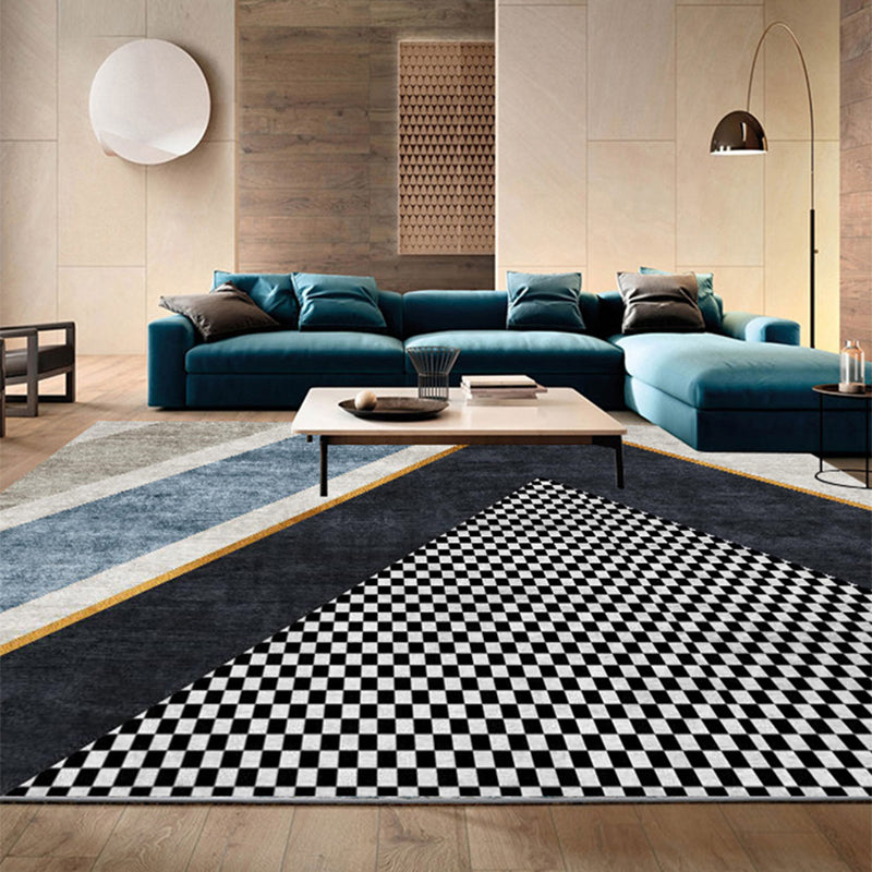 Multi Colored Living Room Rug Nordic Geometric Print Area Rug Nylon Anti-Slip Backing Washable Carpet - Clearhalo - 'Area Rug' - 'Rug' - 2250333