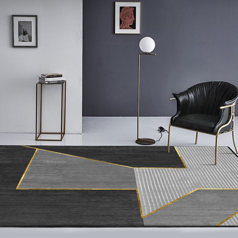 Novelty Geometric Pattern Rug Multi-Color Synthetics Carpet Pet Friendly Machine Washable Indoor Rug for Livin - view 2