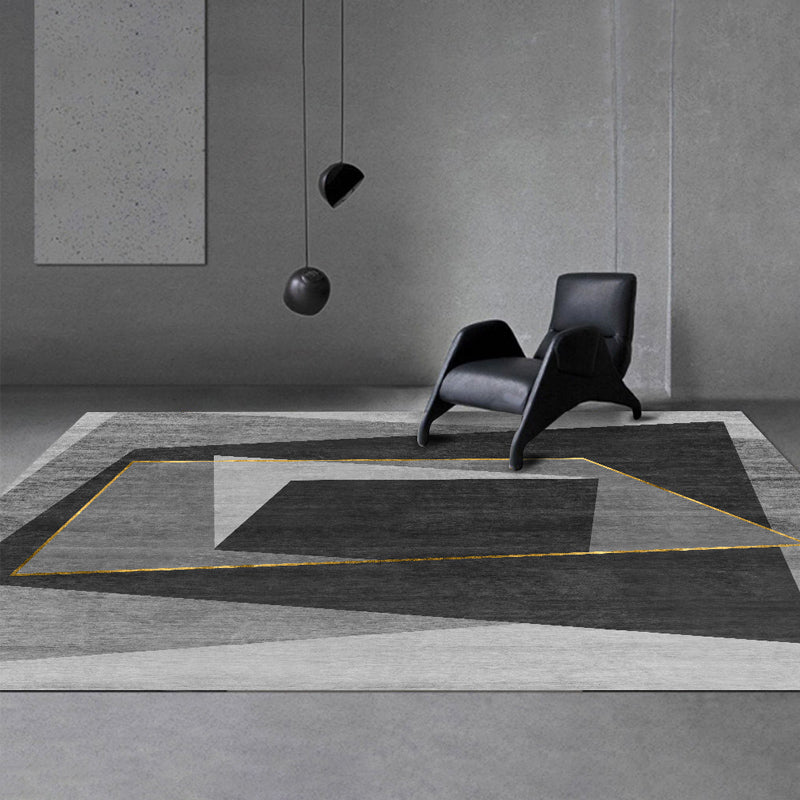 Novelty Geometric Pattern Rug Multi-Color Synthetics Carpet Pet Friendly Machine Washable Indoor Rug for Livin - view 3