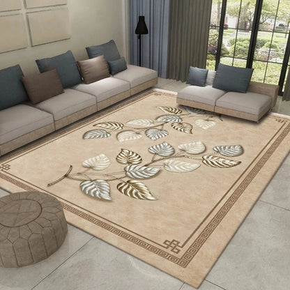 Western Plant Print Rug Multi-Color Polyster Area Carpet Pet Friendly Stain-Resistant Indoor Rug for Parlor Tan Clearhalo 'Area Rug' 'Rug' 2253659