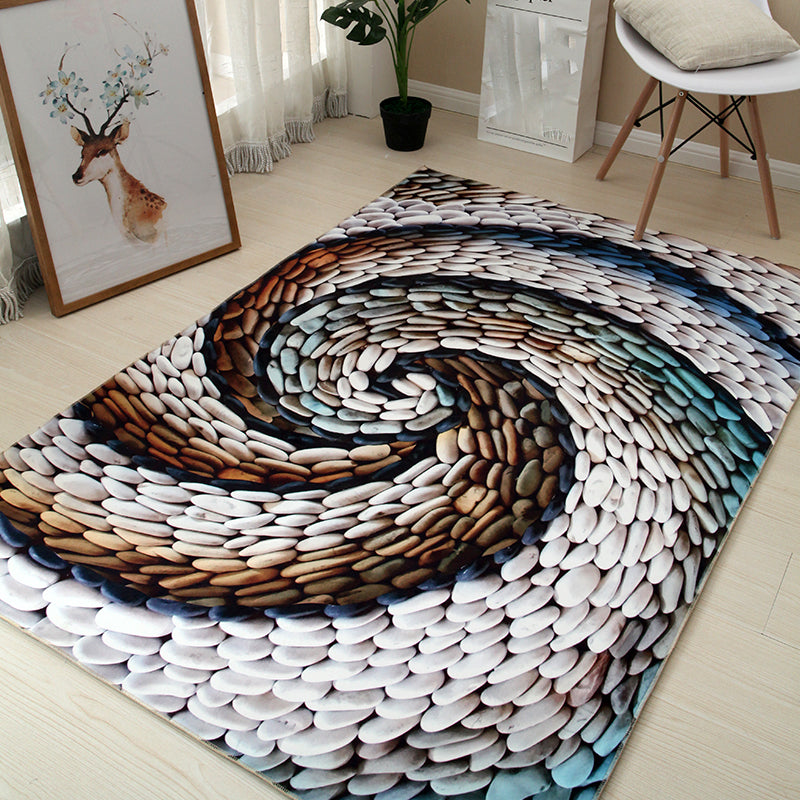 Multi Colored Creative Rug Polypropylene Floral Printed Area Carpet Non-Slip Washable Pet Friendly Rug for Decor - Clearhalo - 'Area Rug' - 'Rug' - 2253661