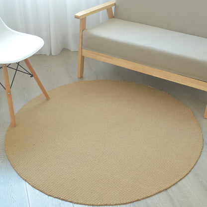 Multi-Color Simple Rug Sisal Solid Color Carpet Non-Slip Backing Stain-Resistant Indoor Rug for Bedroom - Wood - Clearhalo - 'Area Rug' - 'Rug' - 2256504