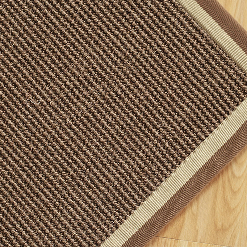 Country Living Room Rug Multi Color Plain Area Carpet Sisal Anti-Slip Backing Machine Washable Rug