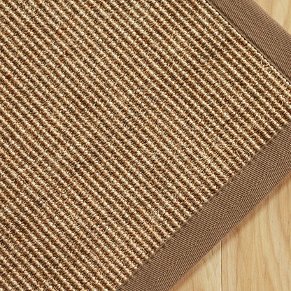 Country Living Room Rug Multi Color Plain Area Carpet Sisal Anti-Slip Backing Machine Washable Rug