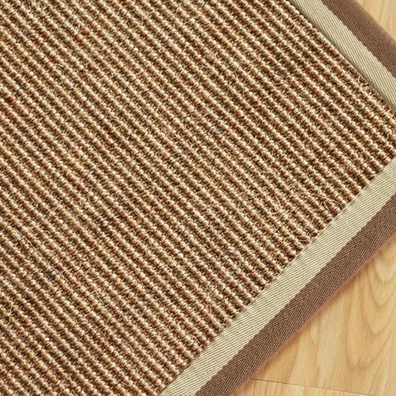 Multi Colored Bedroom Rug Lodge Solid Color Indoor Rug Sisal Anti-Slip Backing Washable Environmental Carpet - Tan - Clearhalo - 'Area Rug' - 'Rug' - 2256535