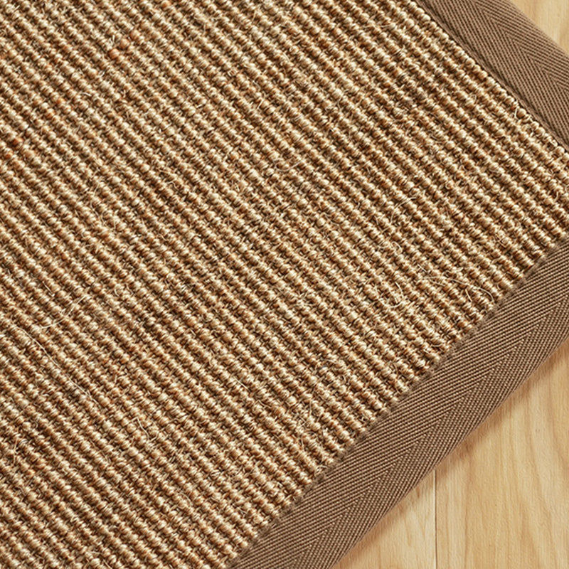 Multi Colored Bedroom Rug Lodge Solid Color Indoor Rug Sisal Anti-Slip Backing Washable Environmental Carpet - Light Coffee - Clearhalo - 'Area Rug' - 'Rug' - 2256536