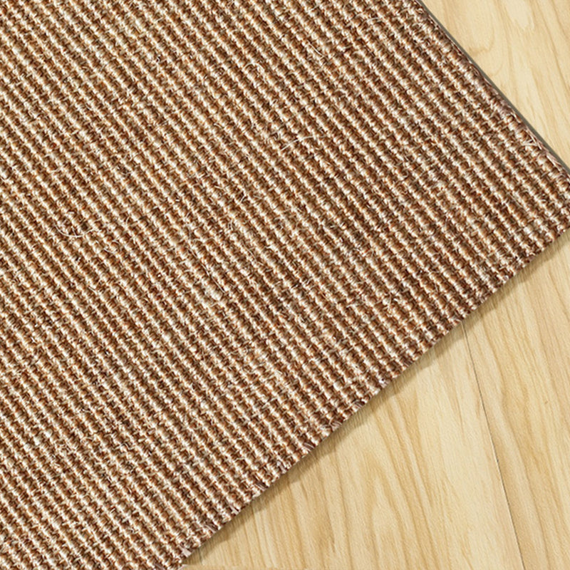 Multi Colored Bedroom Rug Lodge Solid Color Indoor Rug Sisal Anti-Slip Backing Washable Environmental Carpet - Brown - 3'11" x 5'7" - Clearhalo - 'Area Rug' - 'Rug' - 2256540