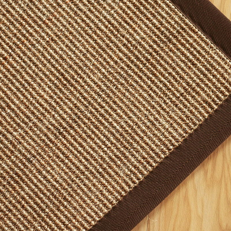Multi Colored Bedroom Rug Lodge Solid Color Indoor Rug Sisal Anti-Slip Backing Washable Environmental Carpet - Brown - Clearhalo - 'Area Rug' - 'Rug' - 2256541