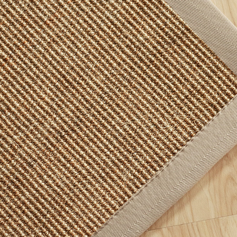 Multi Colored Bedroom Rug Lodge Solid Color Indoor Rug Sisal Anti-Slip Backing Washable Environmental Carpet - Camel - Clearhalo - 'Area Rug' - 'Rug' - 2256542