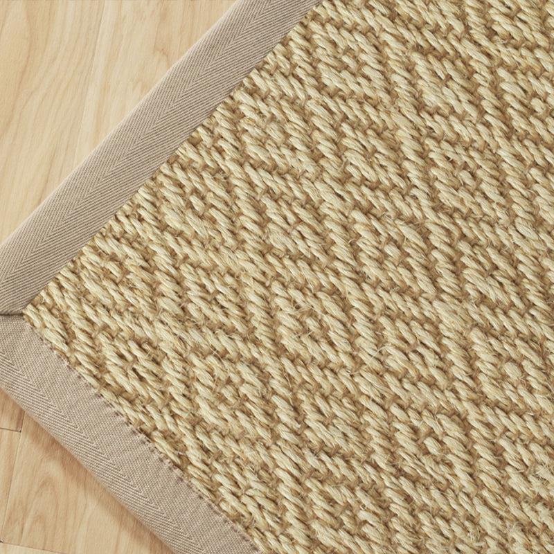 Multi Colored Bedroom Rug Lodge Solid Color Indoor Rug Sisal Anti-Slip Backing Washable Environmental Carpet - Wood - Clearhalo - 'Area Rug' - 'Rug' - 2256543