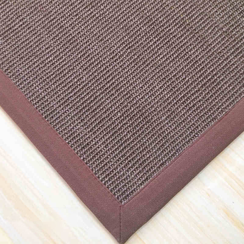 Classic Farmhouse Rug Multi Colored Solid Color Indoor Rug Anti-Slip Backing Stain-Resistant Carpet for Bedroom - Dark Coffee - Clearhalo - 'Area Rug' - 'Rug' - 2256564