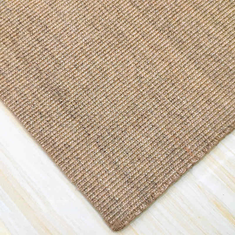 Classic Farmhouse Rug Multi Colored Solid Color Indoor Rug Anti-Slip Backing Stain-Resistant Carpet for Bedroom - Tan - Clearhalo - 'Area Rug' - 'Rug' - 2256565