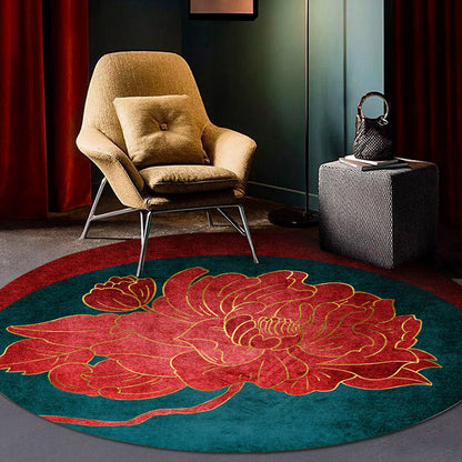 Classy Multi Color Asia Rug Polyester Botanics Carpet Stain Resistant Anti-Slip Backing Machine Wash Rug for Living Room - Clearhalo - 'Area Rug' - 'Rug' - 2257143
