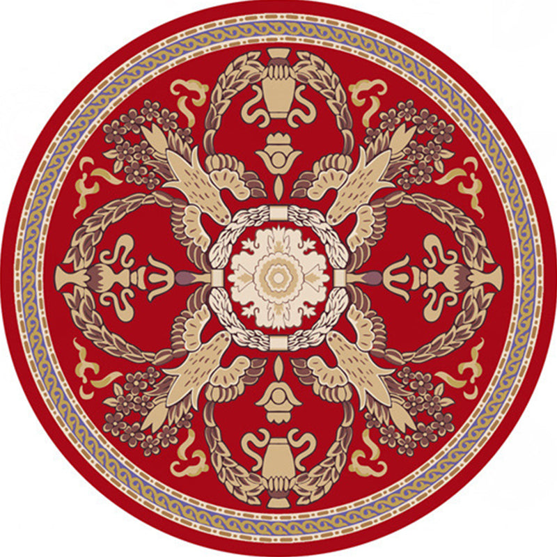 Chinoiserie Floral Rug Multi-Color Polypropylene Carpet Pet-Friendly Anti-Slip Backing Stain Resistant Rug for Drawing Room - Clearhalo - 'Area Rug' - 'Rug' - 2257159