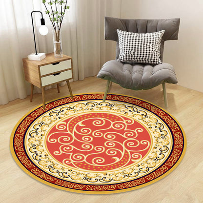 Chinoiserie Floral Rug Multi-Color Polypropylene Carpet Pet-Friendly Anti-Slip Backing Stain Resistant Rug for Drawing Room - Beige - Clearhalo - 'Area Rug' - 'Rug' - 2257166