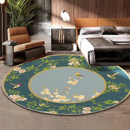 Classical Flower and Bird Rug Multicolor Chinese Rug Synthetics Anti-Slip Backing Stain Resistant Rug for Deco - Clearhalo - 'Area Rug' - 'Rug' - 2257172