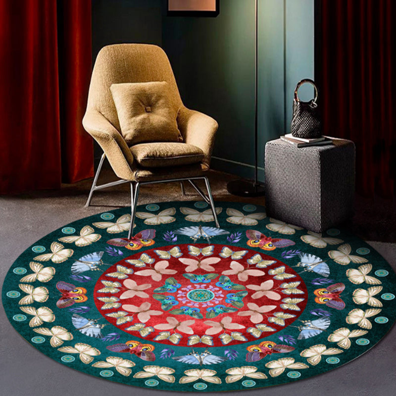 Classical Flower and Bird Rug Multicolor Chinese Rug Synthetics Anti-Slip Backing Stain Resistant Rug for Deco - Clearhalo - 'Area Rug' - 'Rug' - 2257175