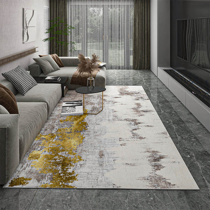 Industrial Rust Print Rug Multi-Color Synthetics Carpet Anti-Slip Machine Washable Stain Resistant Rug for Home - Gold - Clearhalo - 'Area Rug' - 'Rug' - 2262707