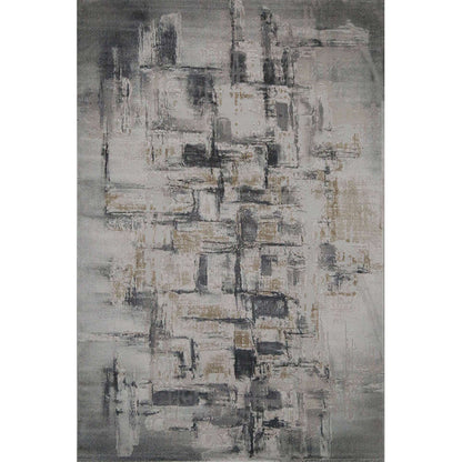 Reclaimed Abstract Rug Multi Color Industrial Carpet Polyester Washable Anti-Slip Backing Stain Resistant Rug for Living Room - Grey - Clearhalo - 'Area Rug' - 'Rug' - 2262979