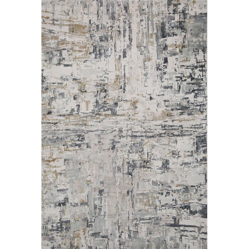 Reclaimed Abstract Rug Multi Color Industrial Carpet Polyester Washable Anti-Slip Backing Stain Resistant Rug for Living Room - Brown - Clearhalo - 'Area Rug' - 'Rug' - 2262982