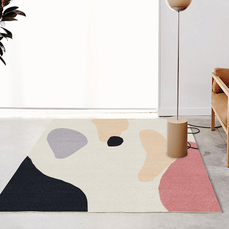 Multi Color Scandinavian Style Rug Polyester Abstract Water-Color Block Print Rug Stain Resistant Machine Washable Non-Slip Backing Rug for Home - Clearhalo - 'Area Rug' - 'Rug' - 2267002
