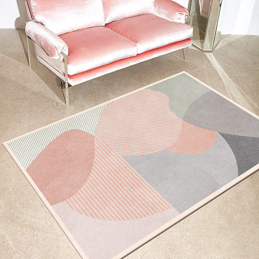 Modern Geometric Color Block Rug Multi-Color Synthetics Area Carpet Pet Friendly Washable Non-Slip Backing Rug for Sitting Room - Clearhalo - 'Area Rug' - 'Rug' - 2267004