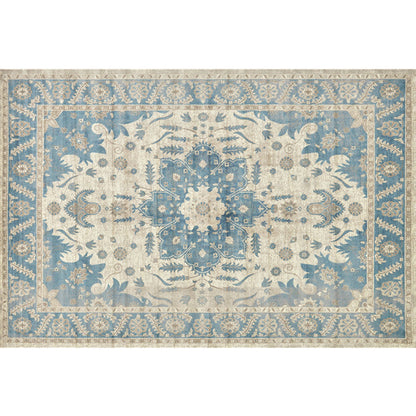 Multi Colored Geometric Rug Synthetics Retro Area Carpet Anti-Slip Backing Easy Care Indoor Rug for Parlor Light Blue Clearhalo 'Area Rug' 'Rugs' 'Vintage' Rug' 2285233