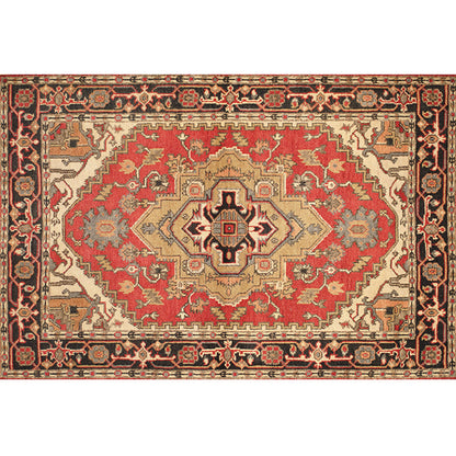 Multi Colored Geometric Rug Synthetics Retro Area Carpet Anti-Slip Backing Easy Care Indoor Rug for Parlor Orange Clearhalo 'Area Rug' 'Rugs' 'Vintage' Rug' 2285237