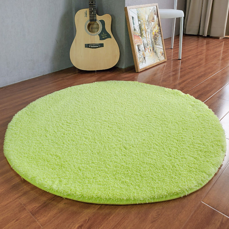 Western Home Decoration Rug Multi-Color Solid Color Carpet Lamb Wool Non-Slip Pet Friendly Indoor Rug Green Clearhalo 'Area Rug' 'Rug' 2287984