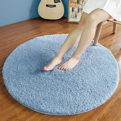 Western Home Decoration Rug Multi-Color Solid Color Carpet Lamb Wool Non-Slip Pet Friendly Indoor Rug Blue Clearhalo 'Area Rug' 'Rug' 2287988