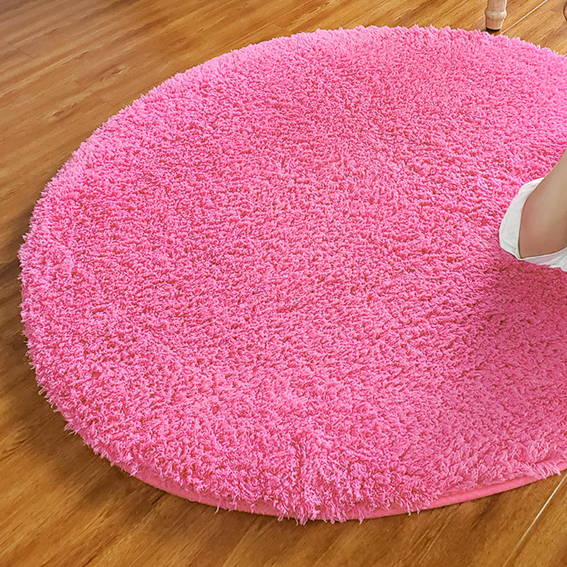 Western Home Decoration Rug Multi-Color Solid Color Carpet Lamb Wool Non-Slip Pet Friendly Indoor Rug Rose Red Clearhalo 'Area Rug' 'Rug' 2287994