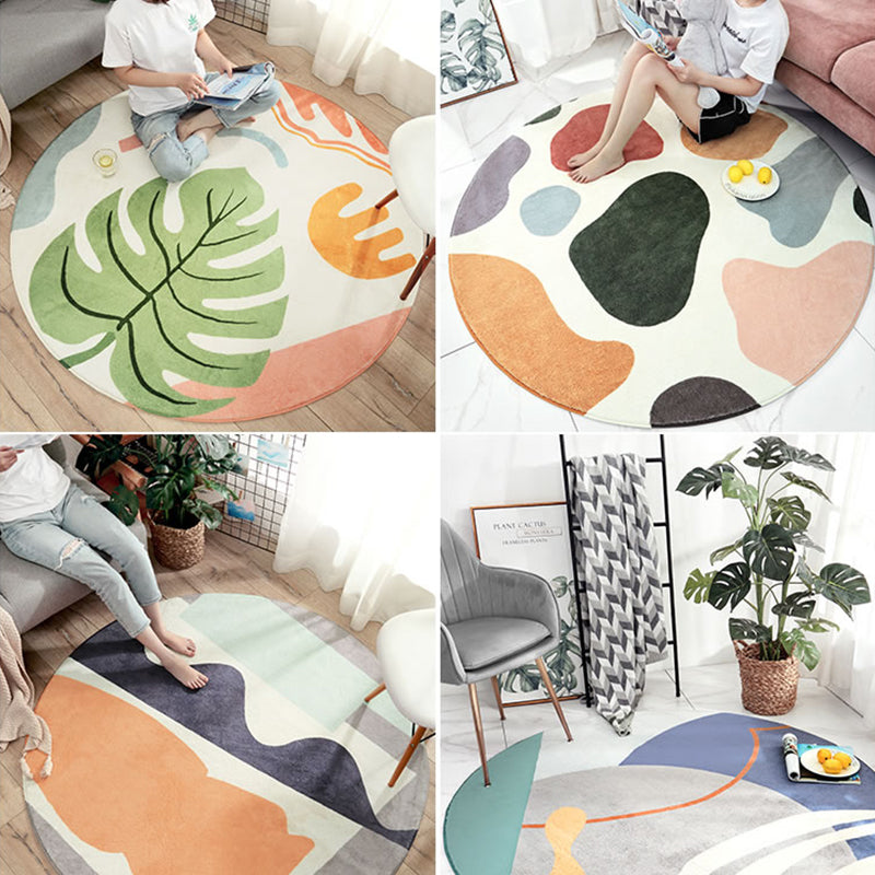 Modern Living Room Rug Multi-Color Color Block Indoor Rug Synthetics Non-Slip Stain-Resistant Carpet - Clearhalo - 'Area Rug' - 'Rug' - 2295775