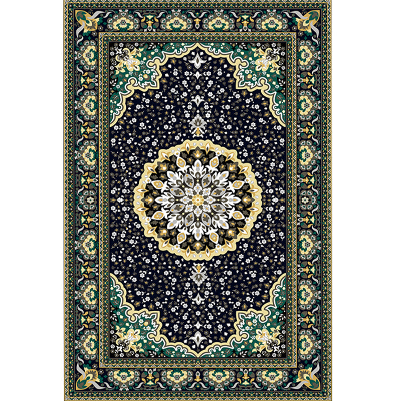 Nostalgia Floral Printed Rug Multi Color Synthetics Indoor Rug Non-Slip Backing Washable Carpet for Parlor Clearhalo 'Area Rug' 'Rugs' 'Vintage' Rug' 2296193