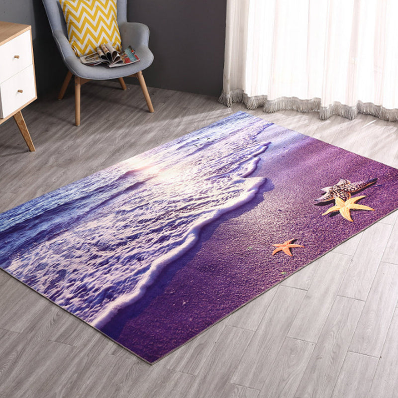 Modern Home Decoration Rug Multicolor Geography Area Rug Polyster Easy Care Washable Indoor Rug - Grape - Clearhalo - 'Area Rug' - 'Rug' - 2296264