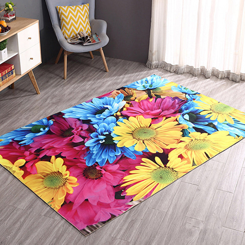 Modern Home Decoration Rug Multicolor Geography Area Rug Polyster Easy Care Washable Indoor Rug - Yellow-Pink - Clearhalo - 'Area Rug' - 'Rug' - 2296276