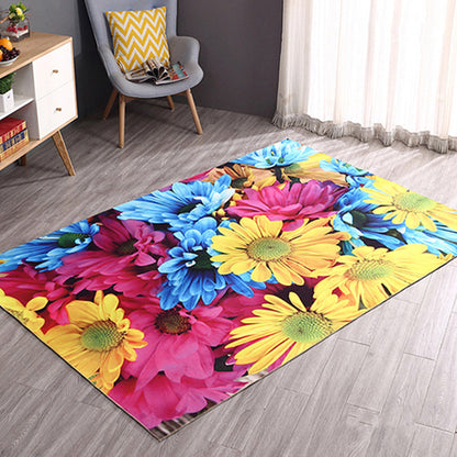 Modern Home Decoration Rug Multicolor Geography Area Rug Polyster Easy Care Washable Indoor Rug - Yellow-Pink - Clearhalo - 'Area Rug' - 'Rug' - 2296276