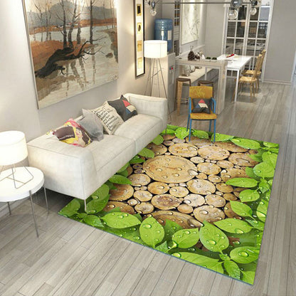Multi-Color Flower Print Rug Cotton Blend Scandinavian Area Rug Pet Friendly Machine Washable Rug for Parlor - Clearhalo - 'Area Rug' - 'Rug' - 2296280