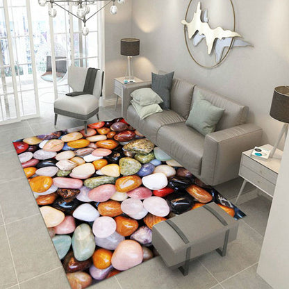 Multi-Color Flower Print Rug Cotton Blend Scandinavian Area Rug Pet Friendly Machine Washable Rug for Parlor - Clearhalo - 'Area Rug' - 'Rug' - 2296282