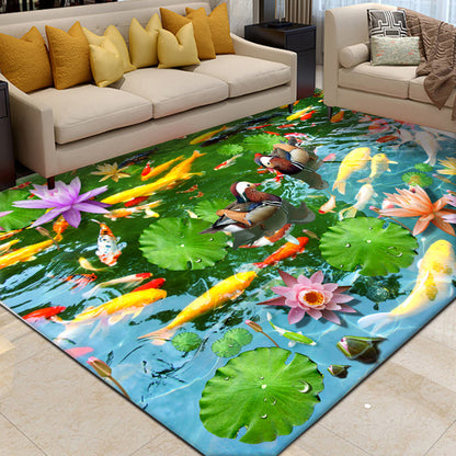 Multi Color Decoration Rug Calming Plant Printed Area Rug Polypropylene Easy Care Machine Washable Carpet - Clearhalo - 'Area Rug' - 'Rug' - 2296318